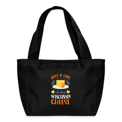 Just A Girl Who Loves Wisconsin Cheese - Lunch Bag - black