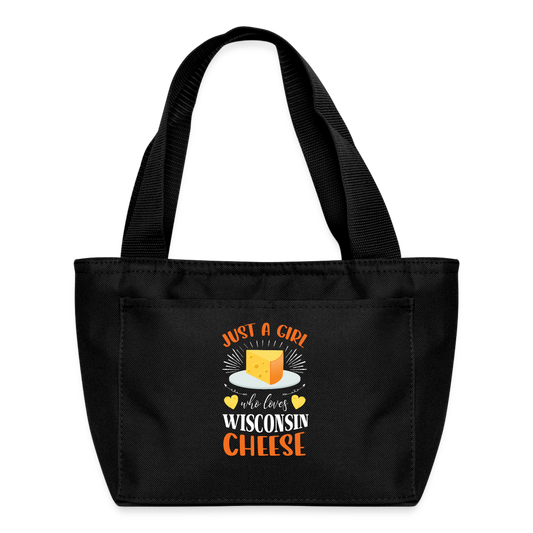 Just A Girl Who Loves Wisconsin Cheese - Lunch Bag - black