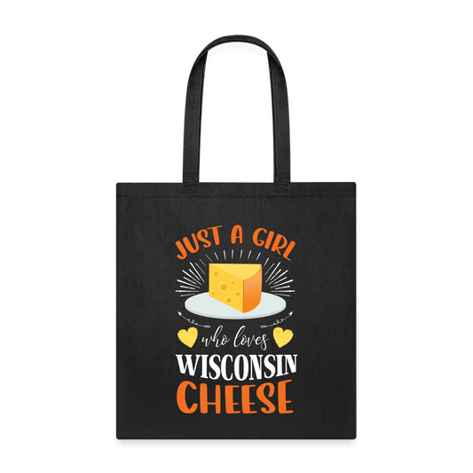 Just A Girl Who Loves Wisconsin Cheese - Tote Bag - black