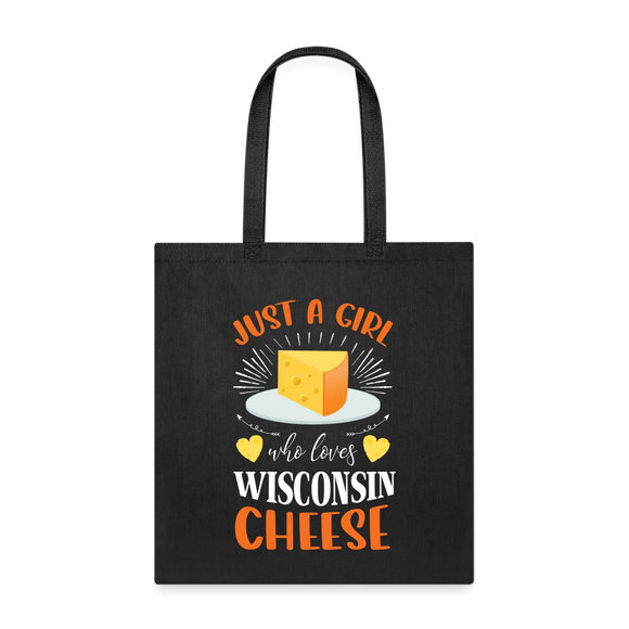 Just A Girl Who Loves Wisconsin Cheese - Tote Bag - black