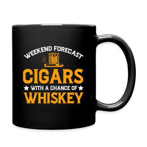 Weekend Forecast - Cigars Whiskey - Full Color Mug - black