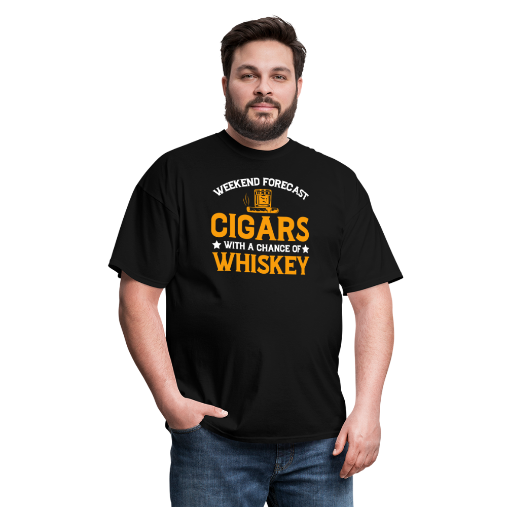 Weekend Forecast - Cigars Whiskey - Unisex Classic T-Shirt - black