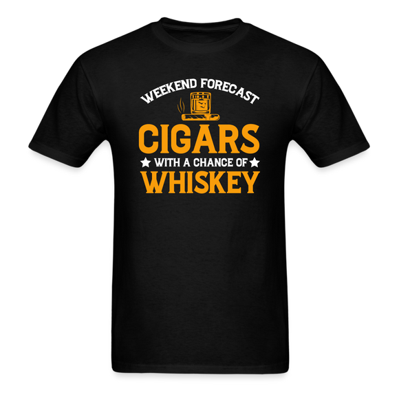 Weekend Forecast - Cigars Whiskey - Unisex Classic T-Shirt - black