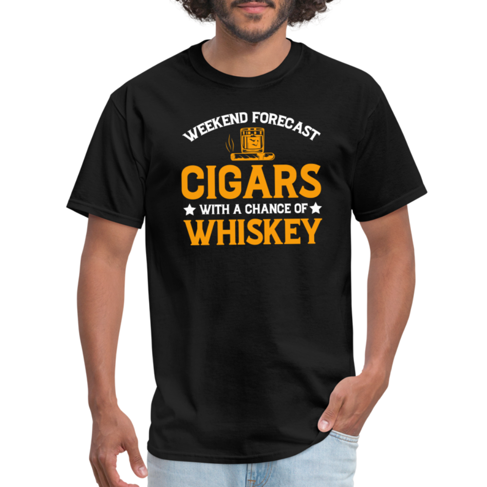 Weekend Forecast - Cigars Whiskey - Unisex Classic T-Shirt - black