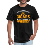 Weekend Forecast - Cigars Whiskey - Unisex Classic T-Shirt - black