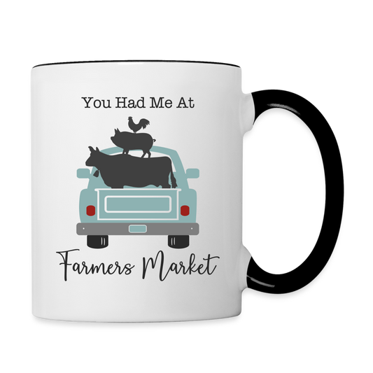 You Had Me At Farmer's Market - Contrast Coffee Mug - white/black