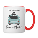 You Had Me At Farmer's Market - Contrast Coffee Mug - white/red