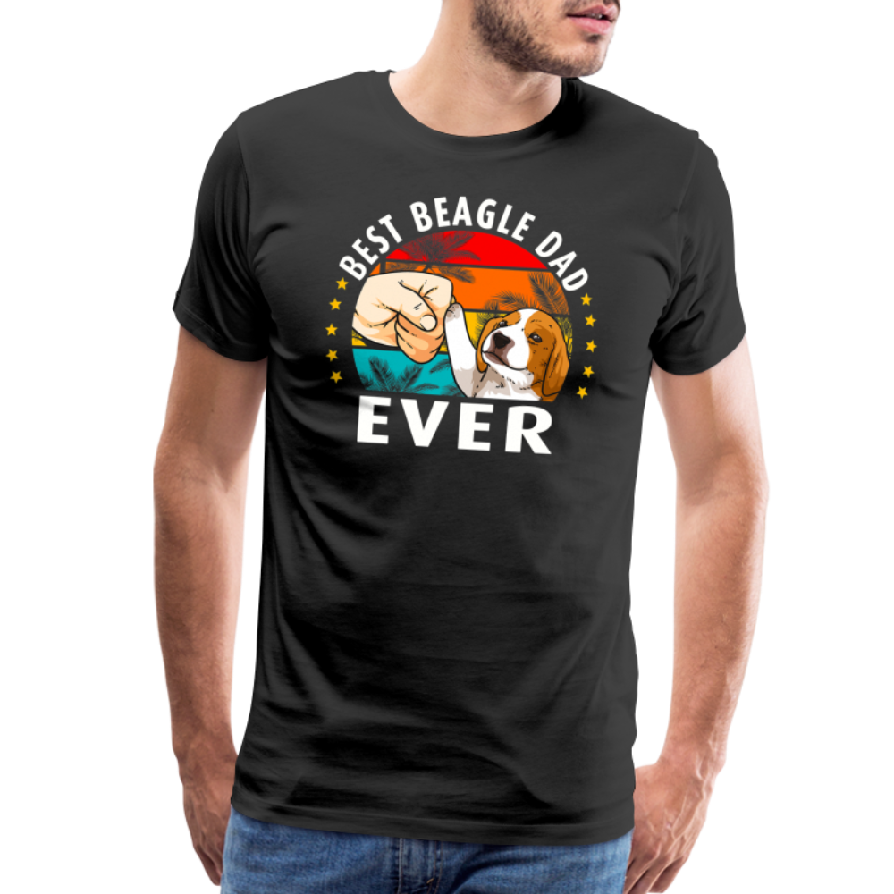 Best Beagle Dad Ever - Men's Premium T-Shirt - black