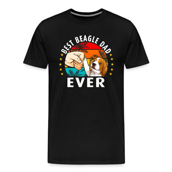 Best Beagle Dad Ever - Men's Premium T-Shirt - black