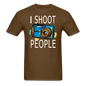 I Shoot People - Blue Camera - Unisex Classic T-Shirt - brown