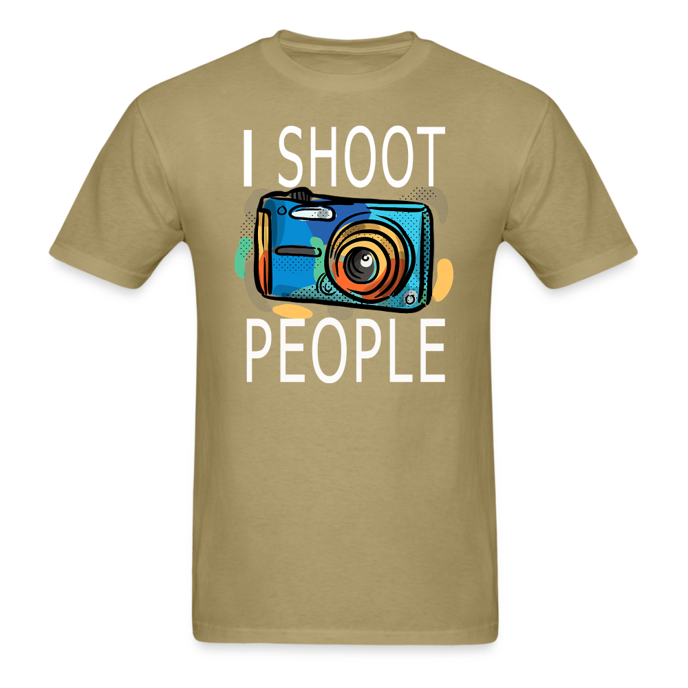 I Shoot People - Blue Camera - Unisex Classic T-Shirt - khaki