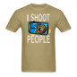 I Shoot People - Blue Camera - Unisex Classic T-Shirt - khaki