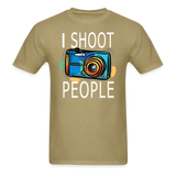 I Shoot People - Blue Camera - Unisex Classic T-Shirt - khaki