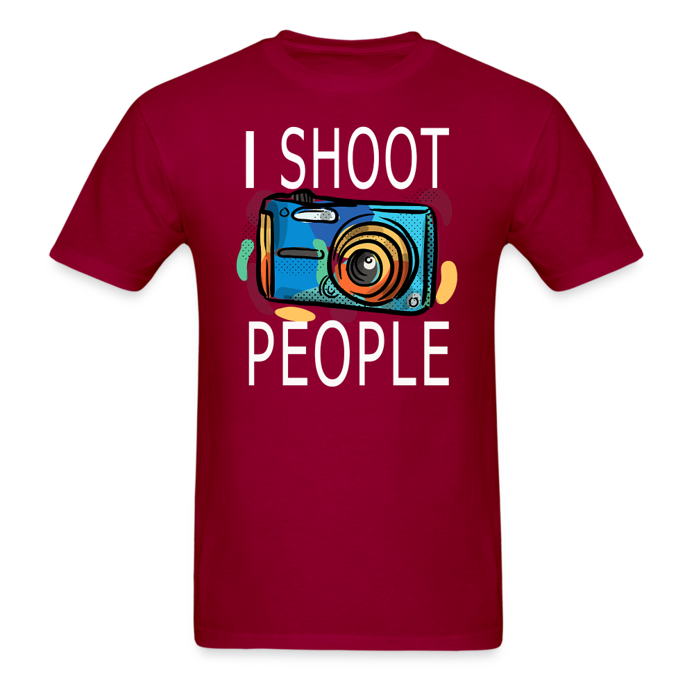 I Shoot People - Blue Camera - Unisex Classic T-Shirt - dark red