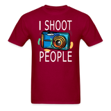 I Shoot People - Blue Camera - Unisex Classic T-Shirt - dark red