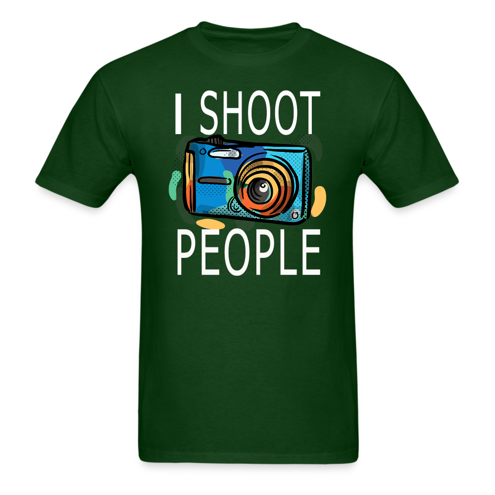 I Shoot People - Blue Camera - Unisex Classic T-Shirt - forest green