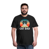 Cat Dad - Retro - Men's Premium T-Shirt - black