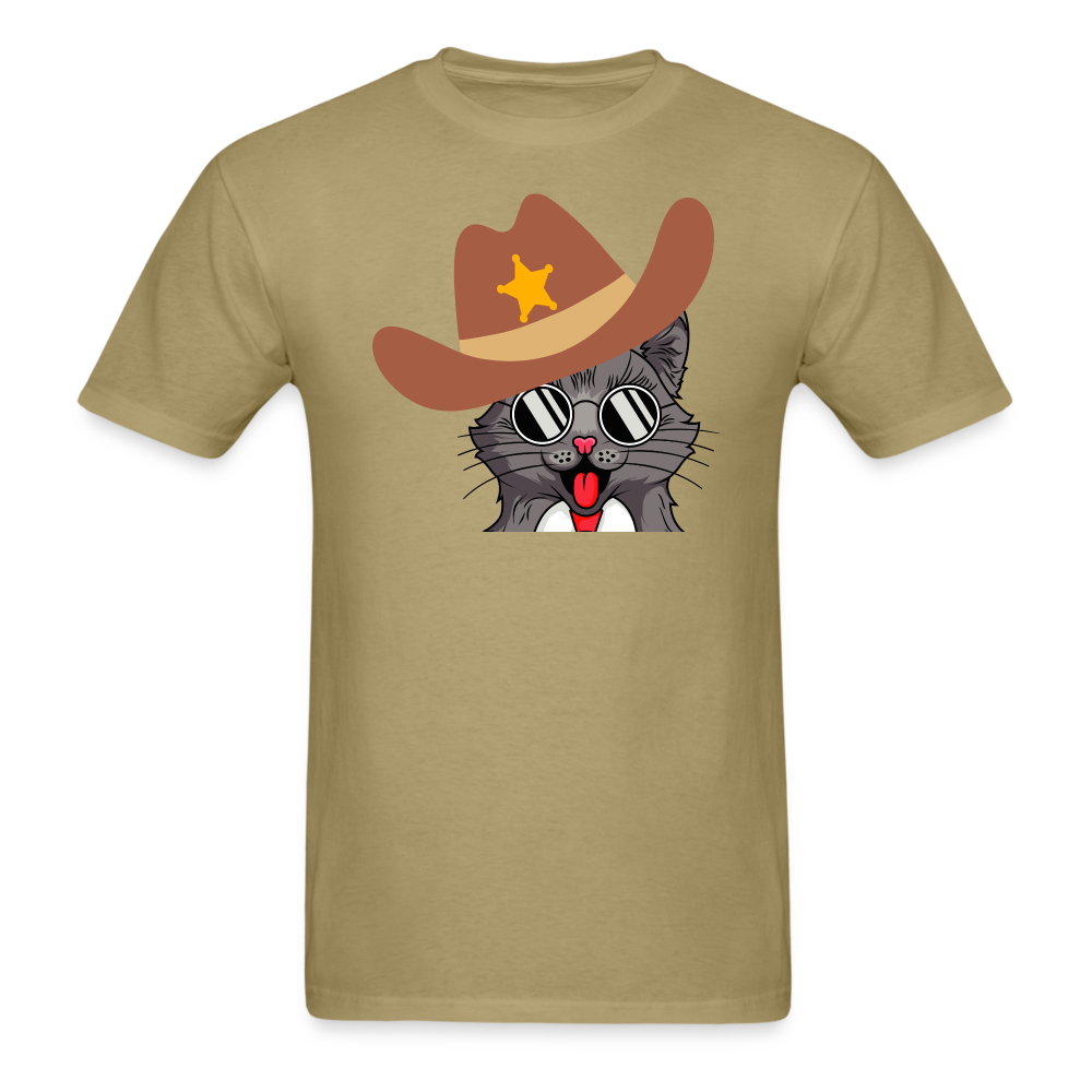 Cowboy Cat - Unisex Classic T-Shirt - khaki