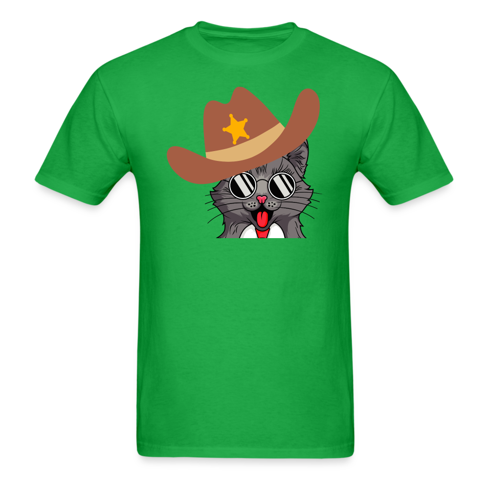 Cowboy Cat - Unisex Classic T-Shirt - bright green