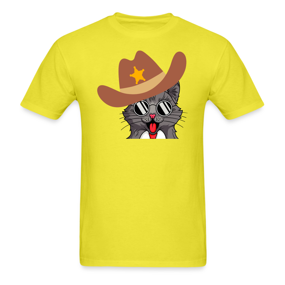 Cowboy Cat - Unisex Classic T-Shirt - yellow