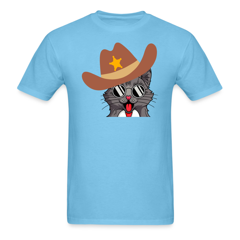 Cowboy Cat - Unisex Classic T-Shirt - aquatic blue