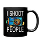 I Shoot People - Blue Camera - Full Color Mug - black