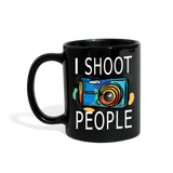 I Shoot People - Blue Camera - Full Color Mug - black
