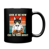 Look At Me Now - Cat Boss - Full Color Mug - black