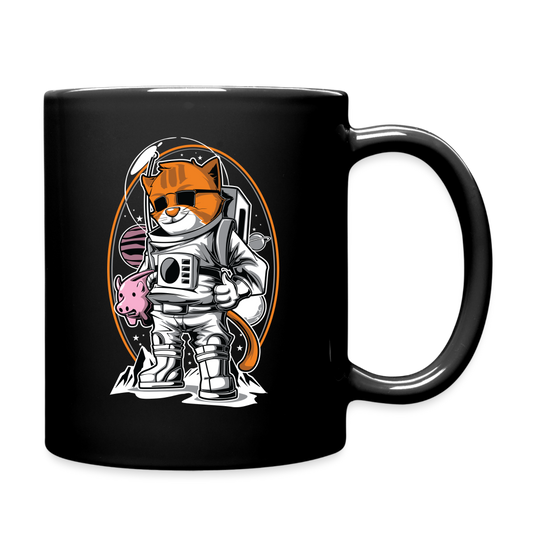 Astronaut Cat - Full Color Mug - black