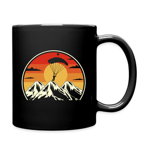 Skydiving - Mountains - Full Color Mug - black