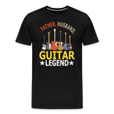 Father, Husband, Guitar Legend - Men's Premium T-Shirt - black