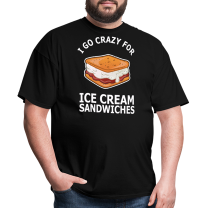 I Go Crazy For Ice Cream Sandwiches - Unisex Classic T-Shirt - black