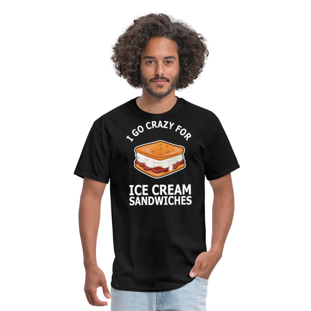 I Go Crazy For Ice Cream Sandwiches - Unisex Classic T-Shirt - black