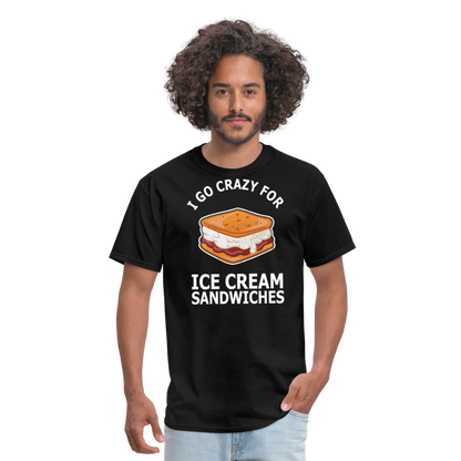 I Go Crazy For Ice Cream Sandwiches - Unisex Classic T-Shirt - black