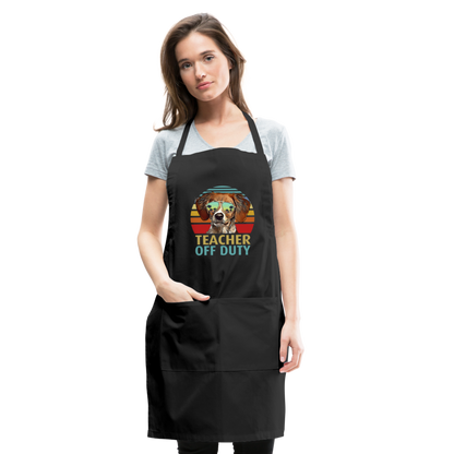 Teacher - Off Duty - Dog - Adjustable Apron - black