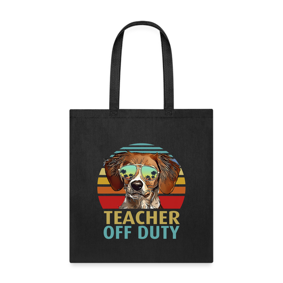 Teacher - Off Duty - Dog - Tote Bag - black