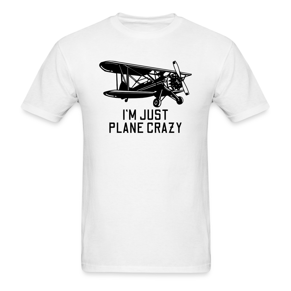 I'm Just Plane Crazy - Biplane - Black - Unisex Classic T-Shirt - white