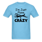 I'm Just Plane Crazy - High Wing - Black - Unisex Classic T-Shirt - aquatic blue