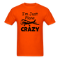 I'm Just Plane Crazy - High Wing - Black - Unisex Classic T-Shirt - orange