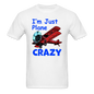 I'm Just Plane Crazy - Biplane - Red - Unisex Classic T-Shirt - white