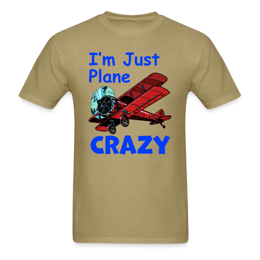 I'm Just Plane Crazy - Biplane - Red - Unisex Classic T-Shirt - khaki