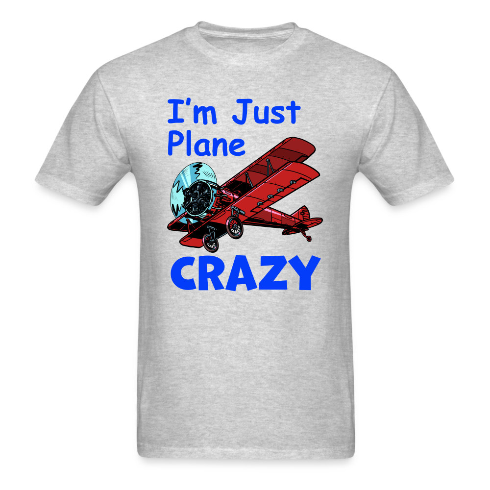 I'm Just Plane Crazy - Biplane - Red - Unisex Classic T-Shirt - heather gray