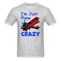 I'm Just Plane Crazy - Biplane - Red - Unisex Classic T-Shirt - heather gray