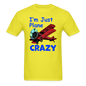 I'm Just Plane Crazy - Biplane - Red - Unisex Classic T-Shirt - yellow