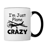 I'm Just Plane Crazy - High Wing - Black - Contrast Coffee Mug - white/black