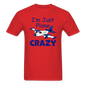 I'm Just Plane Crazy - Twin - Unisex Classic T-Shirt - red