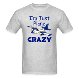 I'm Just Plane Crazy - Twin - Unisex Classic T-Shirt - heather gray