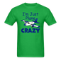 I'm Just Plane Crazy - Twin - Unisex Classic T-Shirt - bright green