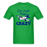 I'm Just Plane Crazy - Twin - Unisex Classic T-Shirt - bright green
