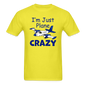 I'm Just Plane Crazy - Twin - Unisex Classic T-Shirt - yellow